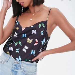 Forever 21, cowl neck, butterfly print, only worn once